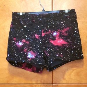 Blackheart high rise galaxy shorts